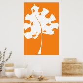 Riyah-Li Design Oranje Leaf Poster (Keuken)