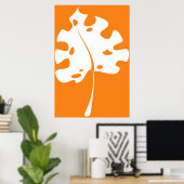 Riyah-Li Design Oranje Leaf Poster (Thuiskantoor)