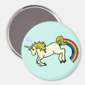 Riyah-Li Design Rainbow Pooping Unicorn Magneet (Voorkant / Achterkant)