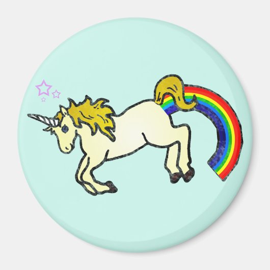 Riyah-Li Design Rainbow Pooping Unicorn Magneet (Voorkant)