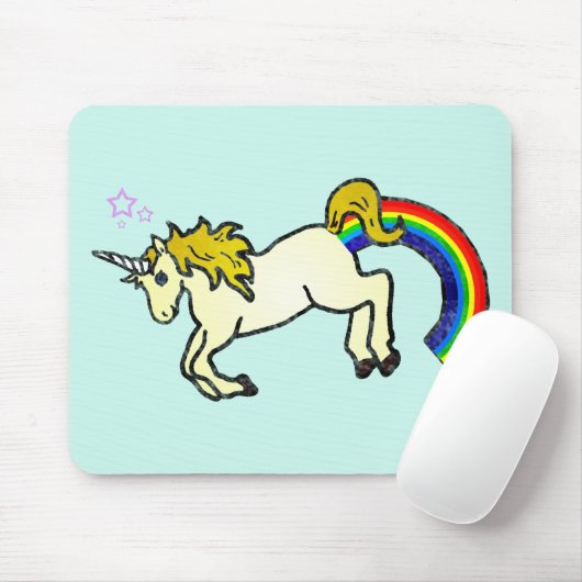Riyah-Li Design Rainbow Pooping Unicorn Muismat (Met muis)
