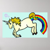 Riyah-Li Design Rainbow Pooping Unicorn Poster (Voorkant)