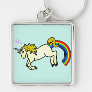 Riyah-Li Design Rainbow Pooping Unicorn Sleutelhanger