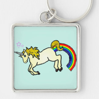 Riyah-Li Design Rainbow Pooping Unicorn Sleutelhanger