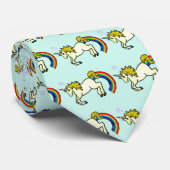Riyah-Li Design Rainbow Pooping Unicorn Stropdas (Opgerold)