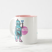 Riyah-Li Design Robot Tweekleurige Koffiemok (Voorkant links)
