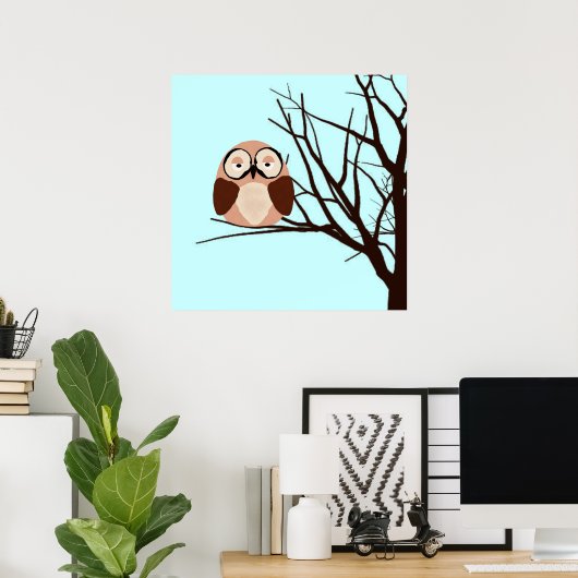 Riyah-Li Design Winter Owl Poster (Thuiskantoor)