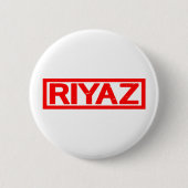 Riyaz Stamp Ronde Button 5,7 Cm (Voorkant)