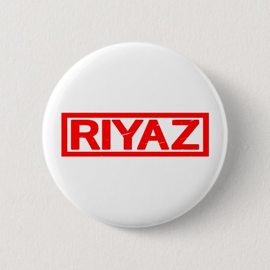 Riyaz Stamp Ronde Button 5,7 Cm (Voorkant)