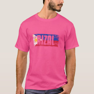 RIZAL FILIPIJNEN MET ZIJN TROTS FILIPIJNSE VLAG EN T-SHIRT