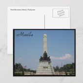 rizal monument manila briefkaart (Voorkant / Achterkant)