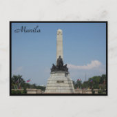 rizal monument manila briefkaart (Voorkant)