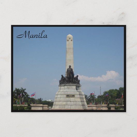 rizal monument manila briefkaart (Voorkant)