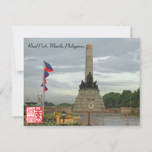 Rizal Park, Manila, Philppines Post Card. Briefkaa Briefkaart