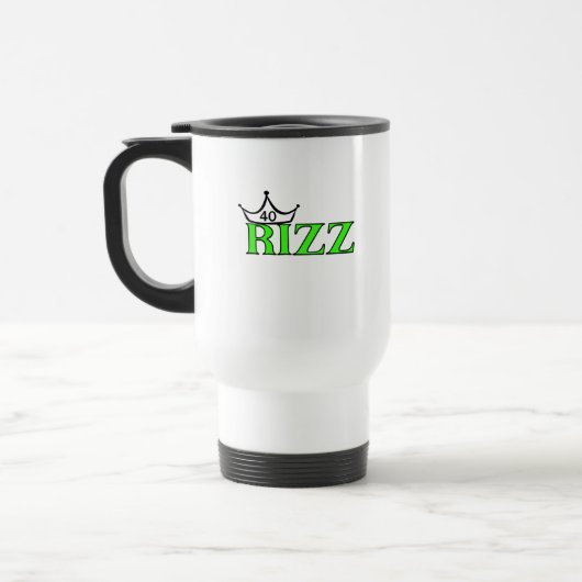 RIZZ 40 Milestone Birthday Crown Coffee Mug Reisbeker (Links)