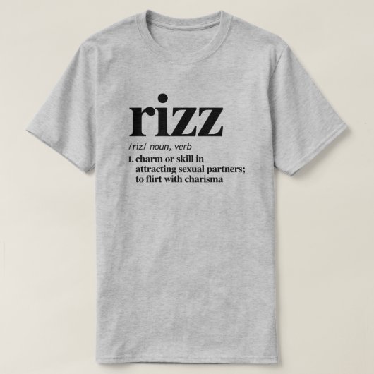 Rizz-definitie T-shirt (Design voorkant)