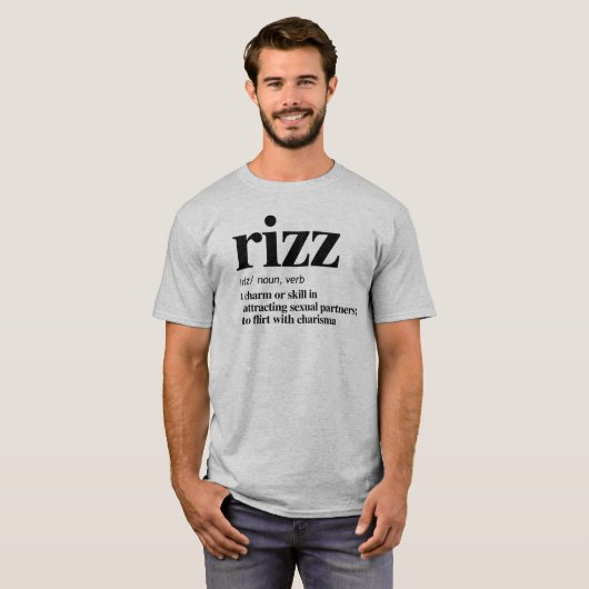 Rizz-definitie T-shirt (Voorkant volledig)