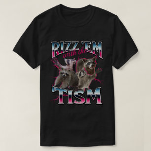 Rizz Em Grappig Wasbeer Meme Design T-shirt