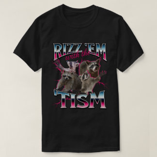 Rizz Em Grappig Wasbeer Meme Design T-shirt