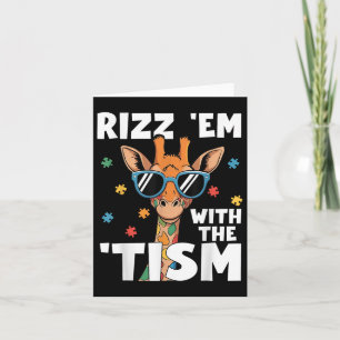 Rizz EM met de TISM Autisme Giraffe Grappig Autism Kaart