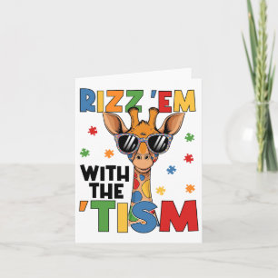 Rizz EM met de TISM Autistic Giraffe Autism Award Kaart