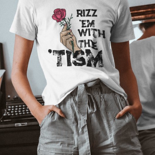 Rizz em met de tismretro Flower artistiek T-shirt