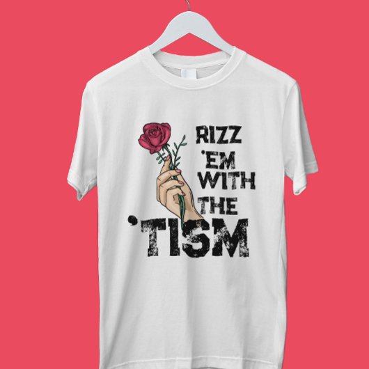 Rizz em met de tismretro Flower artistiek T-shirt