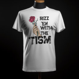 Rizz em met de tismretro Flower artistiek T-shirt