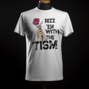 Rizz em met de tismretro Flower artistiek T-shirt