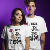 Rizz em met de tismretro Flower artistiek T-shirt