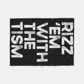 Rizz EM met het TISM Funny Autism Awareness Fleece Deken (Voorkant (Horizontaal))