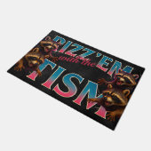 Rizz Em With The Tism Meme Autisme Grappige Wasbee Deurmat (Schuin)