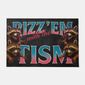 Rizz Em With The Tism Meme Autisme Grappige Wasbee Deurmat (Voorkant)