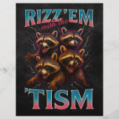 Rizz Em With The Tism Meme Autisme Grappige Wasbee Flyer (Achterkant)