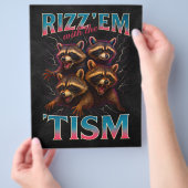 Rizz Em With The Tism Meme Autisme Grappige Wasbee Flyer (Hand)
