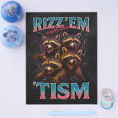 Rizz Em With The Tism Meme Autisme Grappige Wasbee Flyer (Enkel)