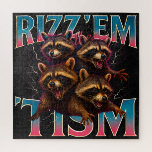Rizz Em With The Tism Meme Autisme Grappige Wasbee Legpuzzel