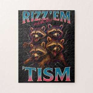 Rizz Em With The Tism Meme Autisme Grappige Wasbee Legpuzzel
