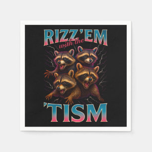 Rizz Em With The Tism Meme Autisme Grappige Wasbee Servet