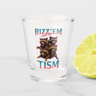 Rizz Em With The Tism Meme Autisme Grappige Wasbee Shot Glas