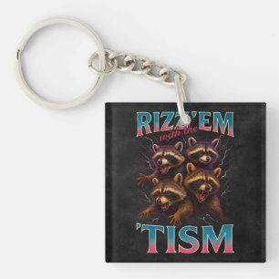 Rizz Em With The Tism Meme Autisme Grappige Wasbee Sleutelhanger