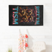 Rizz Em With The Tism Meme Autisme Grappige Wasbee Spandoek (Insitu)