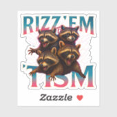 Rizz Em With The Tism Meme Autisme Grappige Wasbee Sticker (Vel)