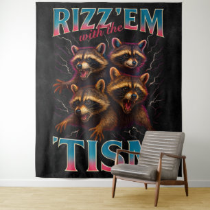 Rizz Em With The Tism Meme Autisme Grappige Wasbee Wandkleed