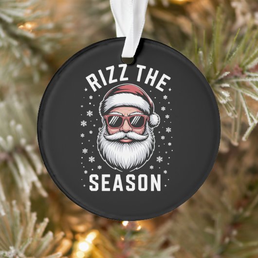 Rizz het seizoen Gekke kerst Funny Santa Ornament (Boom)
