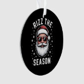 Rizz het seizoen Gekke kerst Funny Santa Ornament (voorkant)