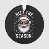 Rizz het seizoen Gekke kerst Funny Santa Ornament (voorkant)