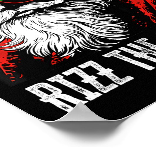 Rizz het seizoen Grappig Cool Bruh Kerstman Vrolij Poster (Hoek)