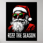Rizz het seizoen Grappig Cool Bruh Kerstman Vrolij Poster (Voorkant)