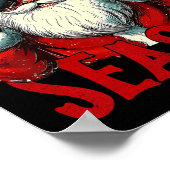 Rizz het seizoen Grappig Cool Bruh Kerstman Vrolij Poster (Hoek)